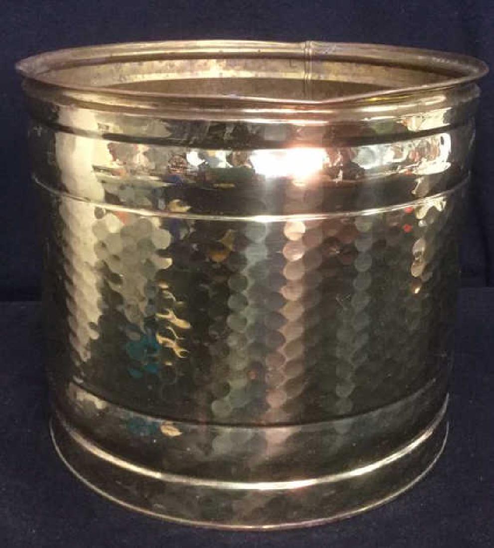 Brass Toned Metal Kindling And Log Bucket (1 of 6)