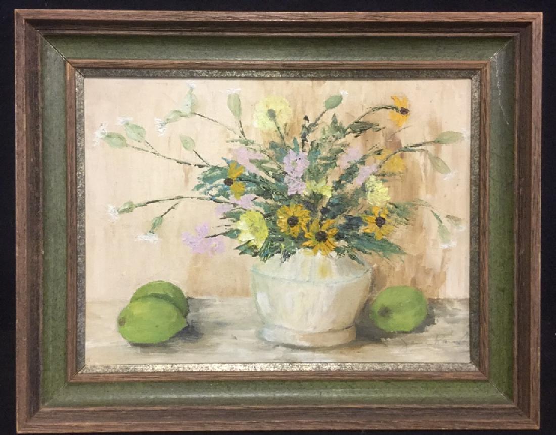 Framed Flower And Fruit Still Life Painting (1 of 7)