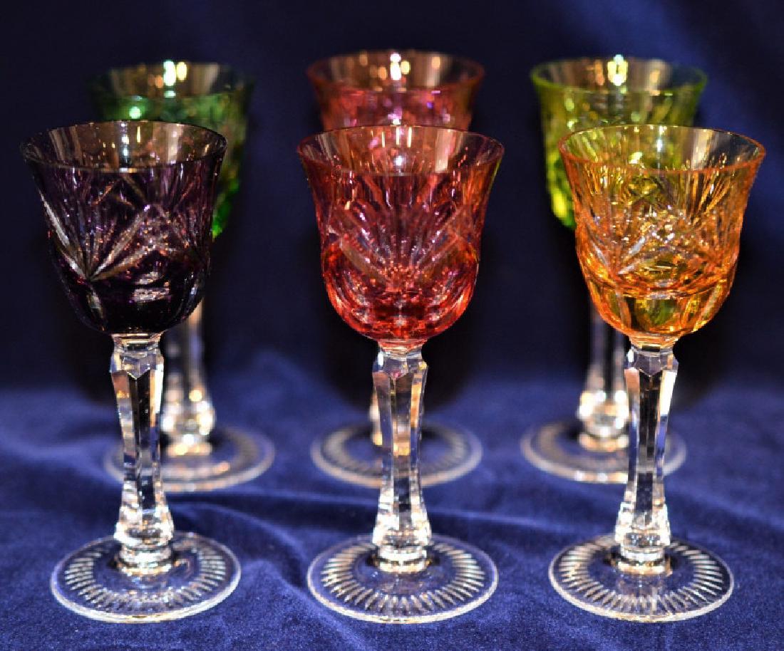 Lot of 6 Colorful Cordial Glasses (1 of 1)