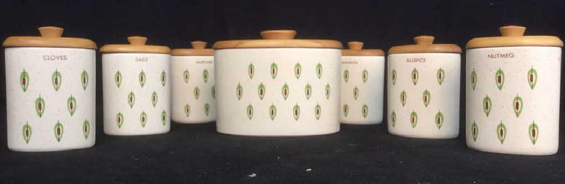 Lot 7 Ceramic Spice Jars Cannisters (1 of 7)