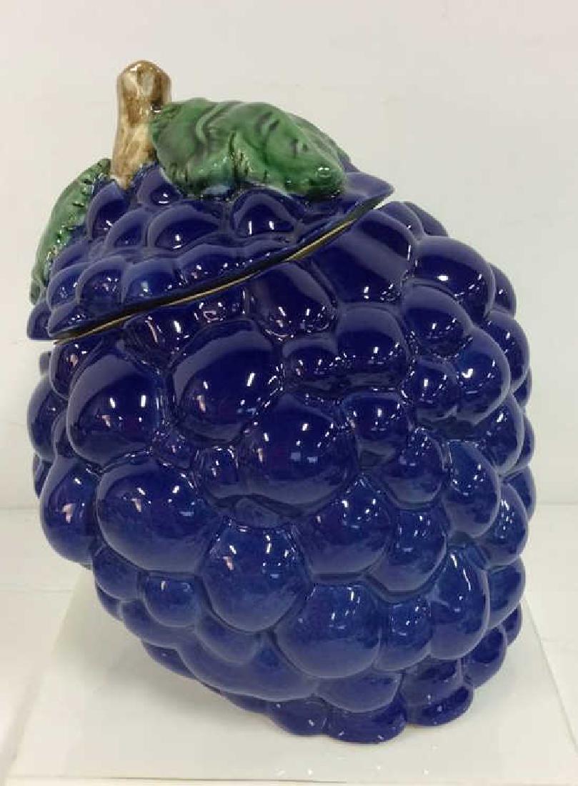 Grape Figural Ceramic Porcelain Cookie Jar (1 of 8)