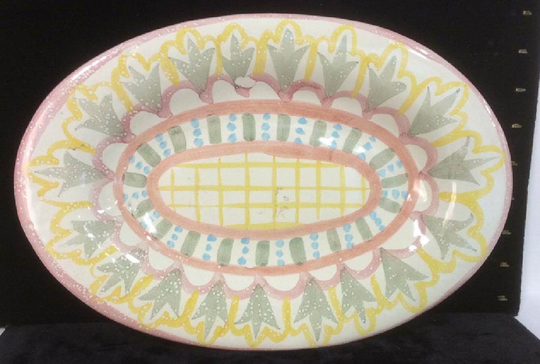 Hand Made Painted Ceramic Platter (1 of 8)