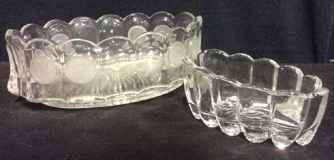 Lot 2 Oval Glass Trinket Bowls (1 of 6)