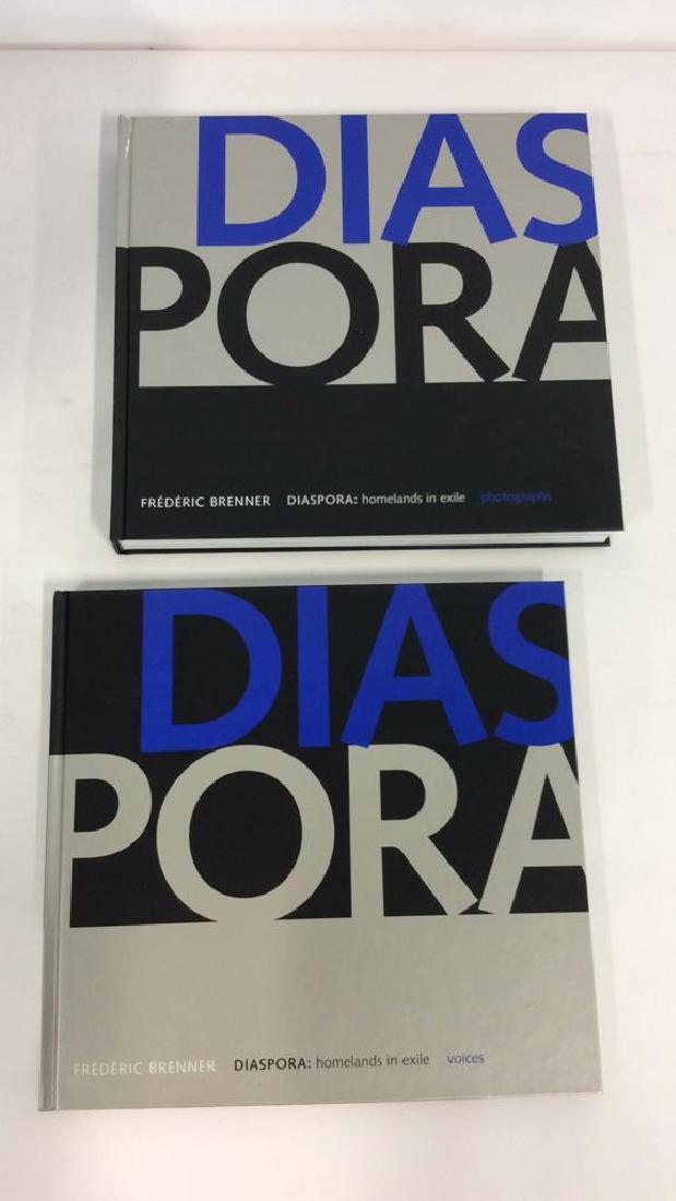Pair ‘Diaspora; Homelands in Exile’ Books: Pair ‘Diaspora; Homelands in Exile’ Voices & Photographs Books. By Frédéric Brenner, with introduction by Tvsi Blanchard. Published by Harper Collins. First edition copyright 2003.Books in origi