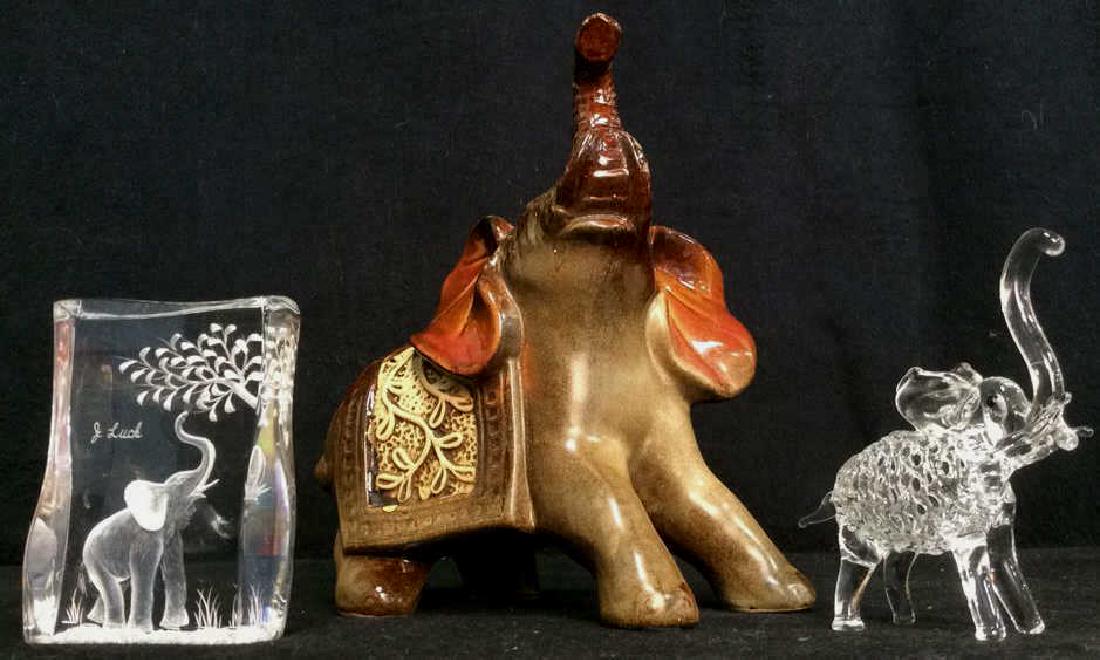 Lot 3 Assorted Elephant Figures (1 of 5)