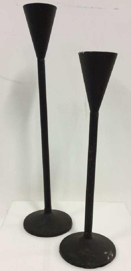 Pair Faux Iron Candlesticks (1 of 7)