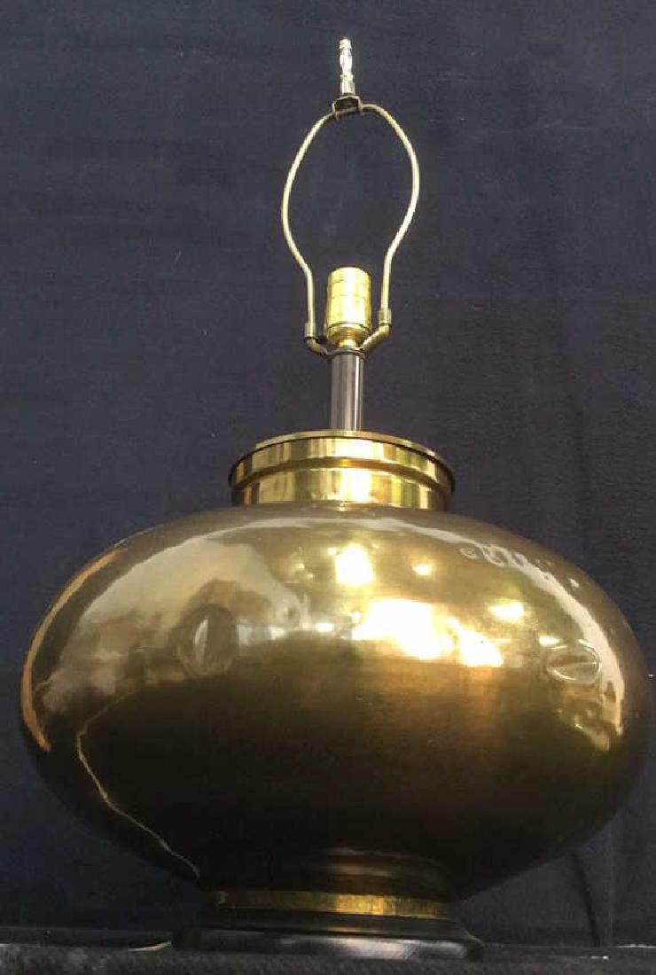 Gold Toned Brass Orb Form Lamp (1 of 6)