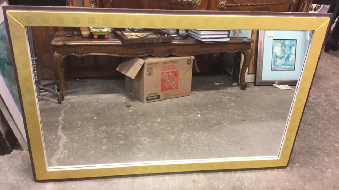 Wood Framed Painted Rectangular Mirror (1 of 5)