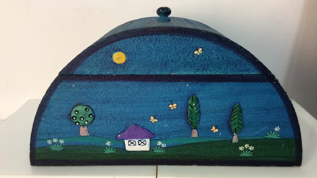 Painted Wooden Box W Dimensional Decorative Detail (1 of 10)