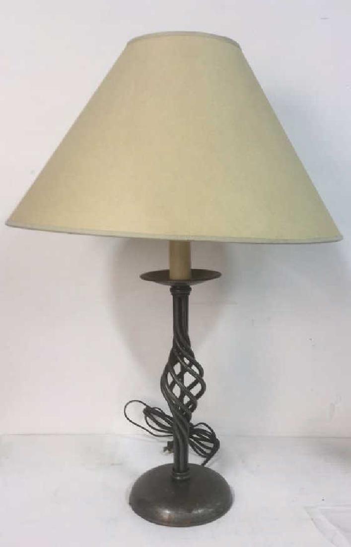 Silver Toned Metal Table top or Desk Lamp (1 of 6)