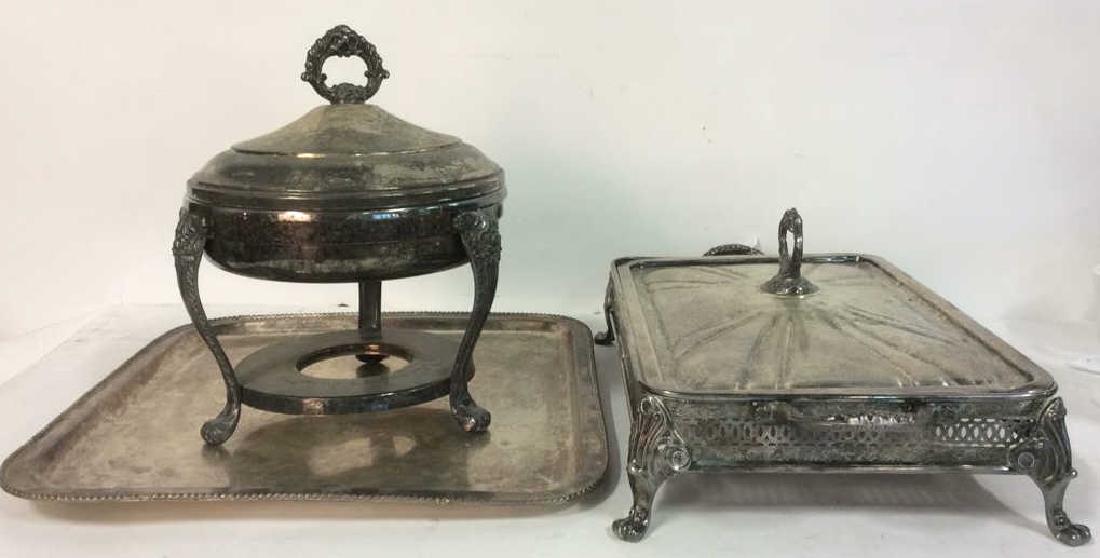 Lot 5 Silver Plated Ornate Tabletop Accessories (1 of 5)