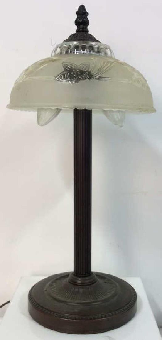 Desk Top Lamp W Frosted Glass Shade (1 of 7)