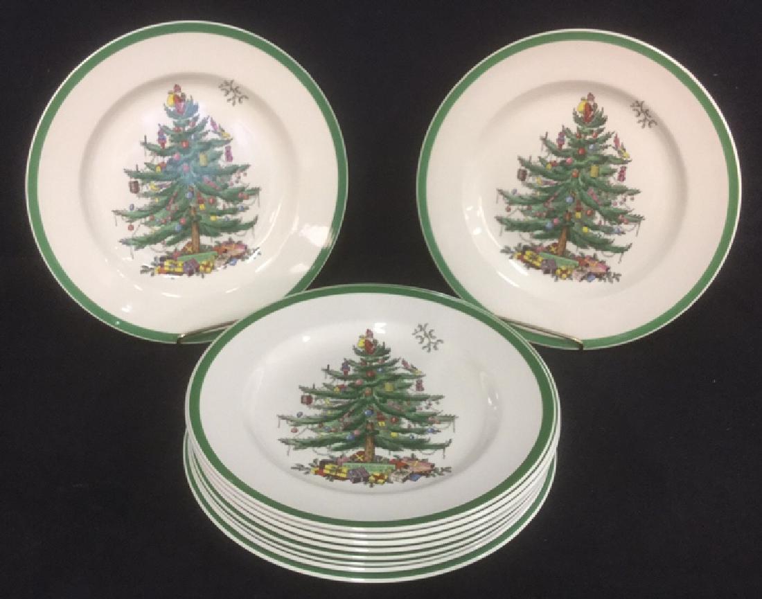 Lot 10 Spode Christmas Dinner Plates (1 of 5)