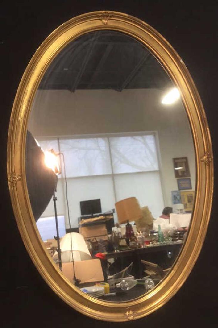 Oval Shaped Gold Toned Wall Mirror (1 of 6)
