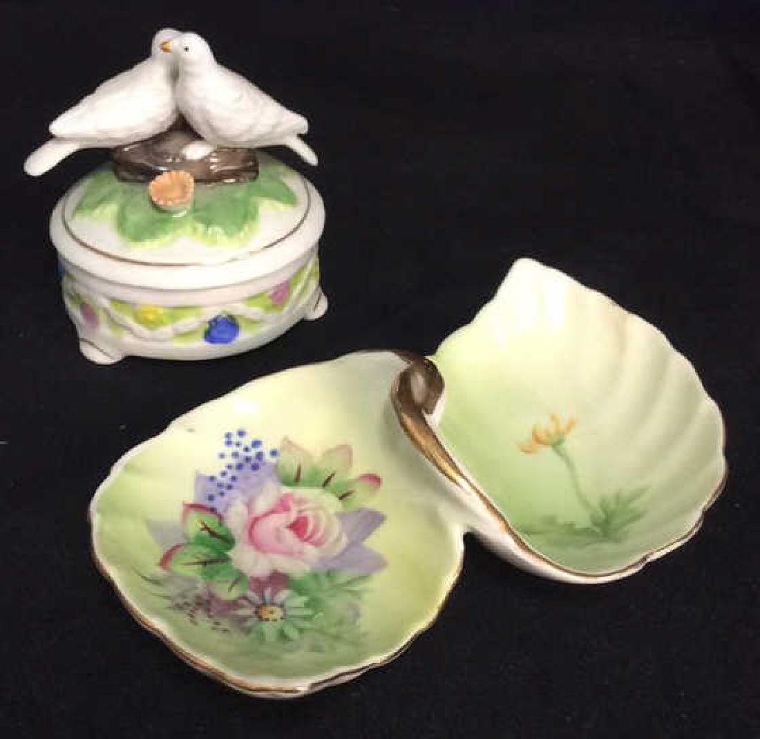Lot 2 Painted Porcelain Tabletop Accessories (1 of 10)