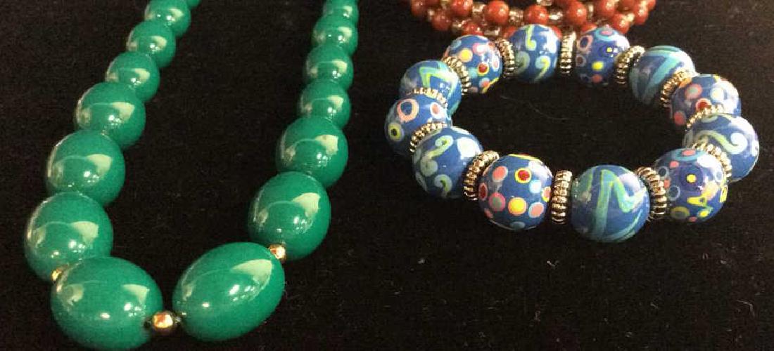 Lot 3 Women’s Beaded Estate Jewelry Bracelets, Nec (1 of 9)