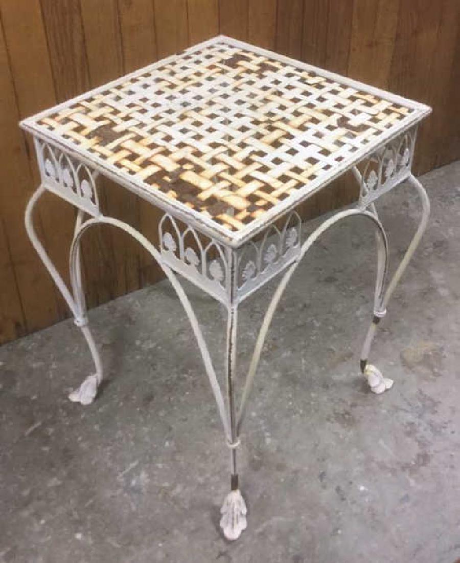 Painted Iron Outdoor Side-table (1 of 6)