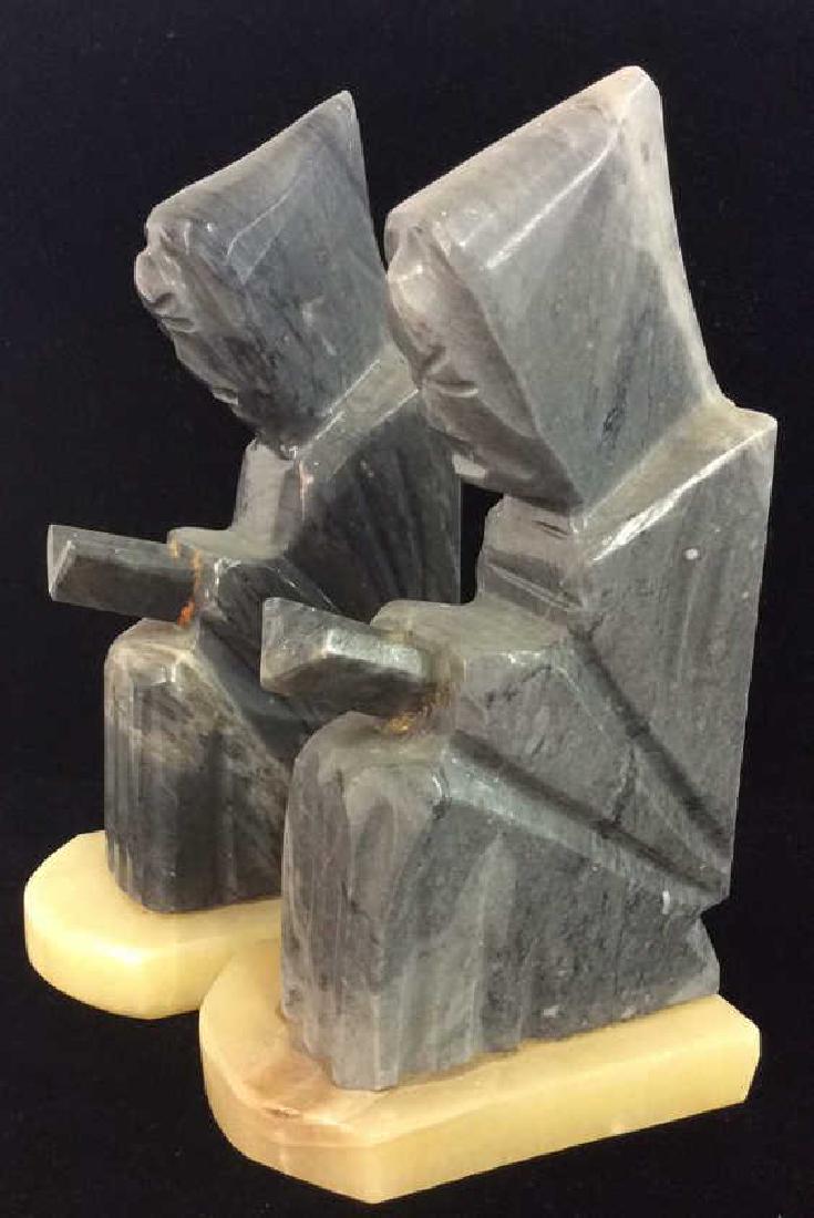 Pair Onyx Figural Book Ends (1 of 9)