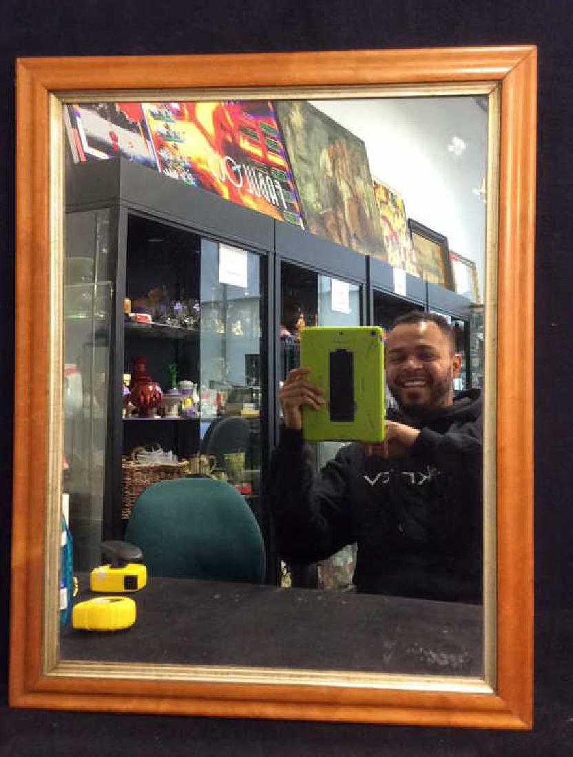 Wooden Frame Hanging Wall Mirror (1 of 5)