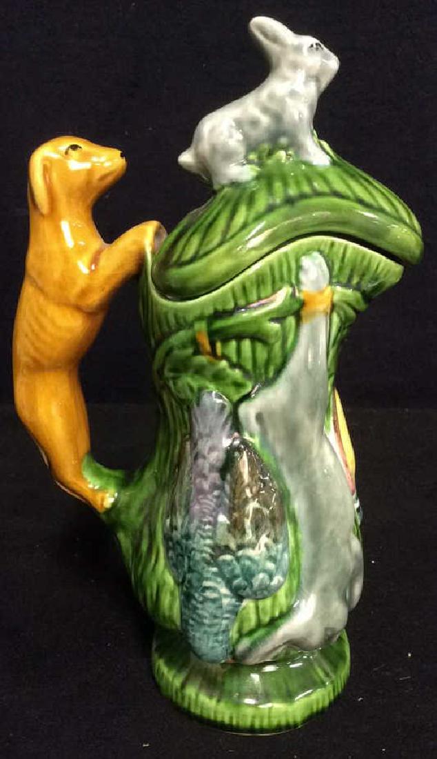 Animal Detailed Lidded Ceramic Pitcher (1 of 6)