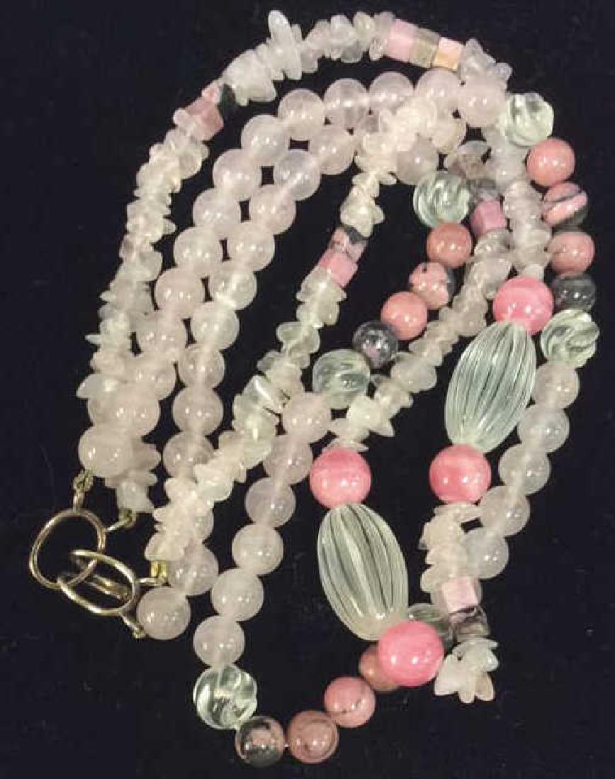 Double-stranded Natural Stone Women’s Necklace (1 of 7)