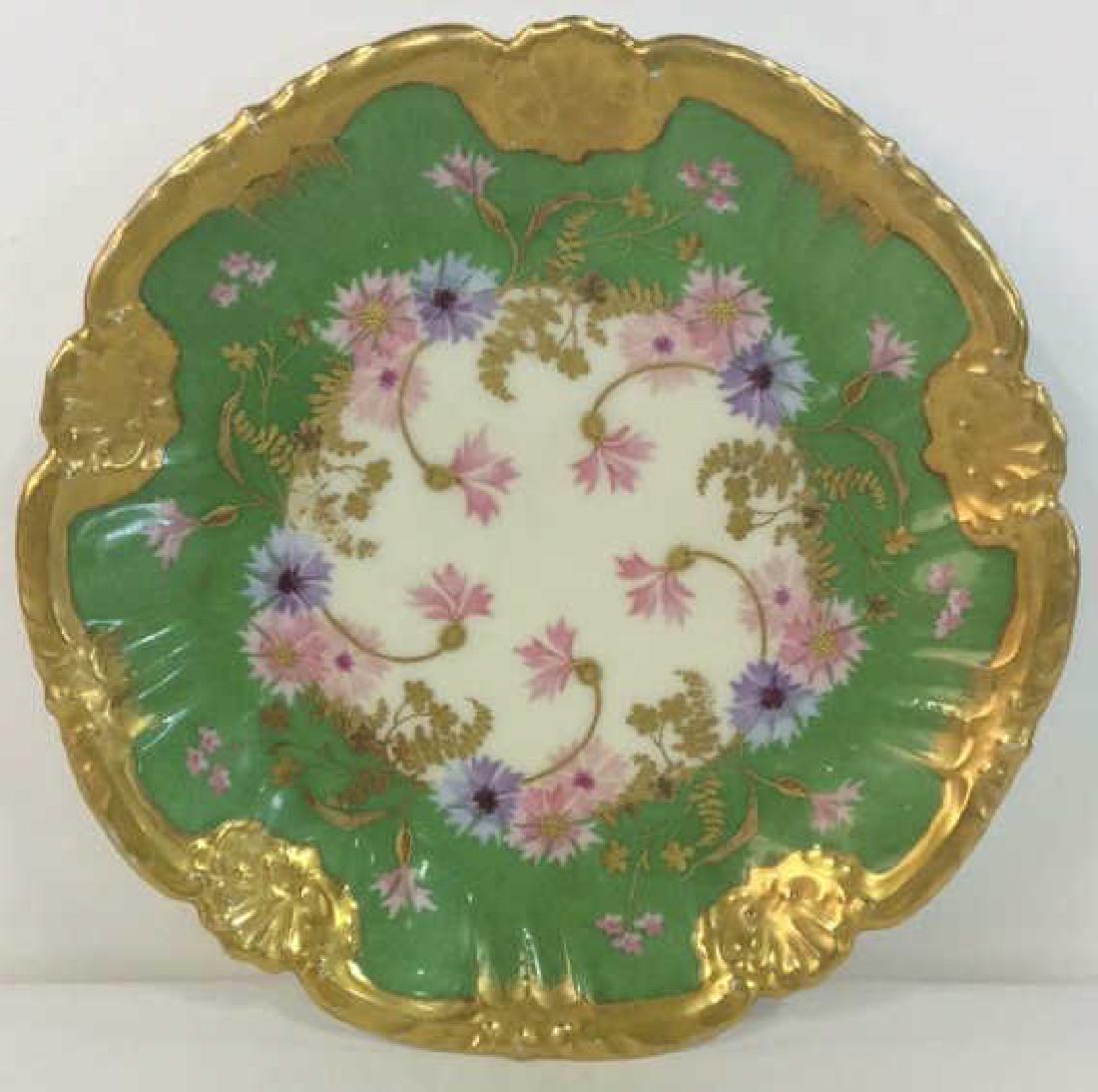 Floral Detailed LIMOGES Porcelain Plate w Gold