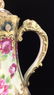 Porcelain Pitcher W Lid Floral Motif W Gold - 3