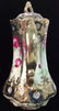 Porcelain Pitcher W Lid Floral Motif W Gold - 4