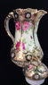 Porcelain Pitcher W Lid Floral Motif W Gold - 6