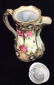 Porcelain Pitcher W Lid Floral Motif W Gold - 7