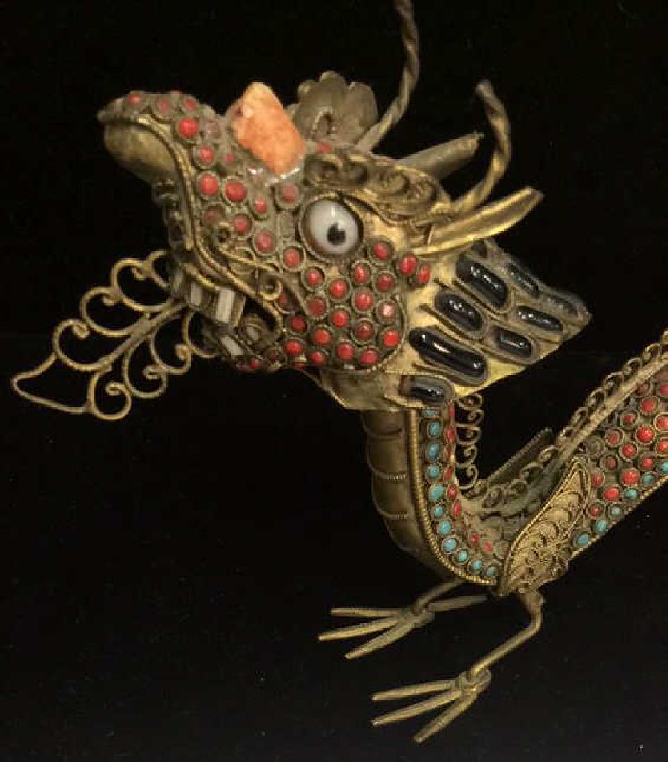 Brass Toned Oriental Dragon Censer (1 of 8)