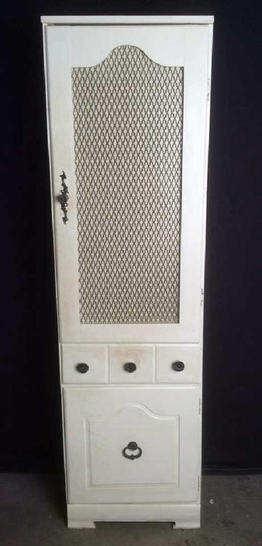 R.F BAILEY & SONS White Toned Wooden Cabinet (1 of 10)