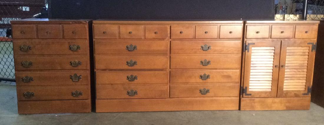 Lot 3 Ethan Allen Dresser & Side Tables Set (1 of 10)