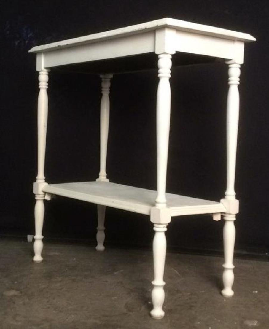 White Toned Wooden Console Table (1 of 11)