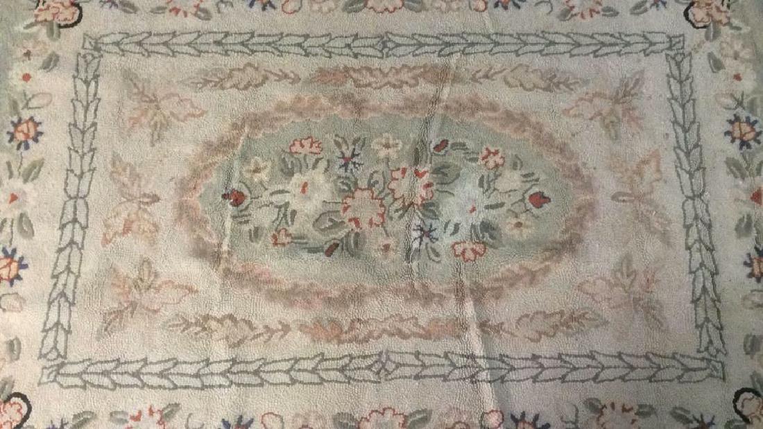 Floral Detailed Wool Rug W Oval Medallion Detail (1 of 10)