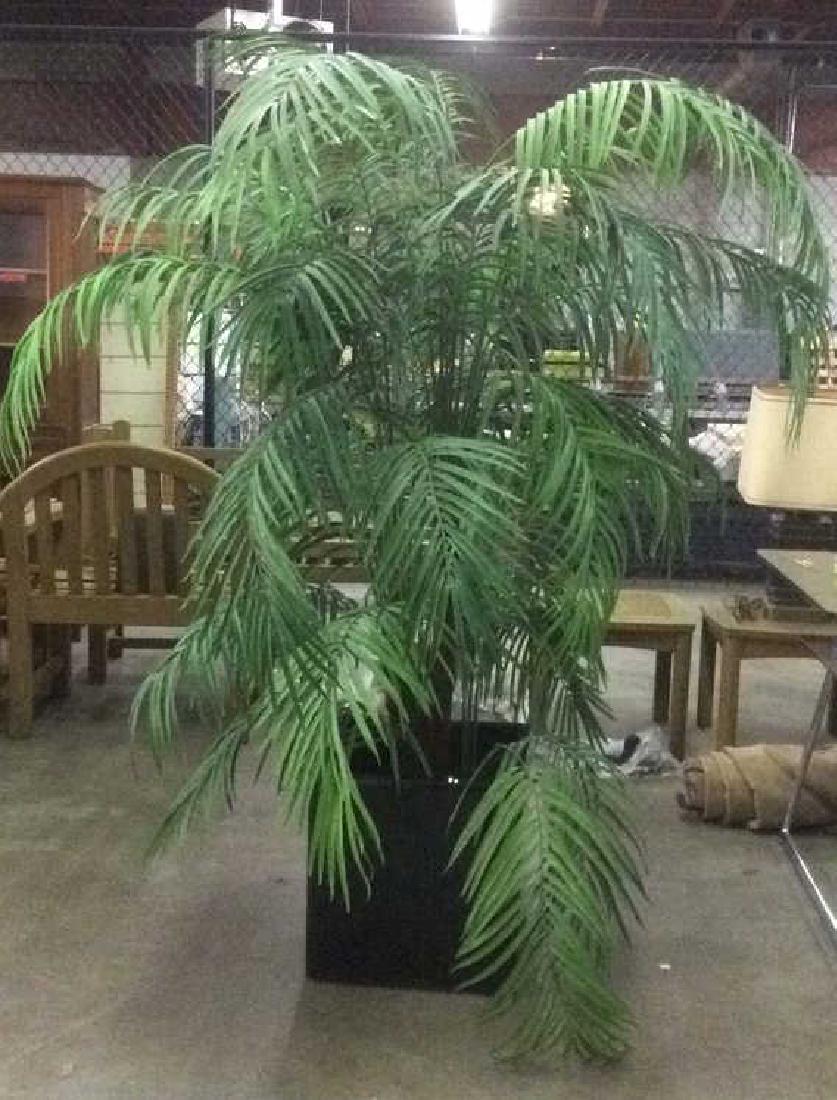 Faux Plant W Black Toned Cube Shaped Planter (1 of 8)