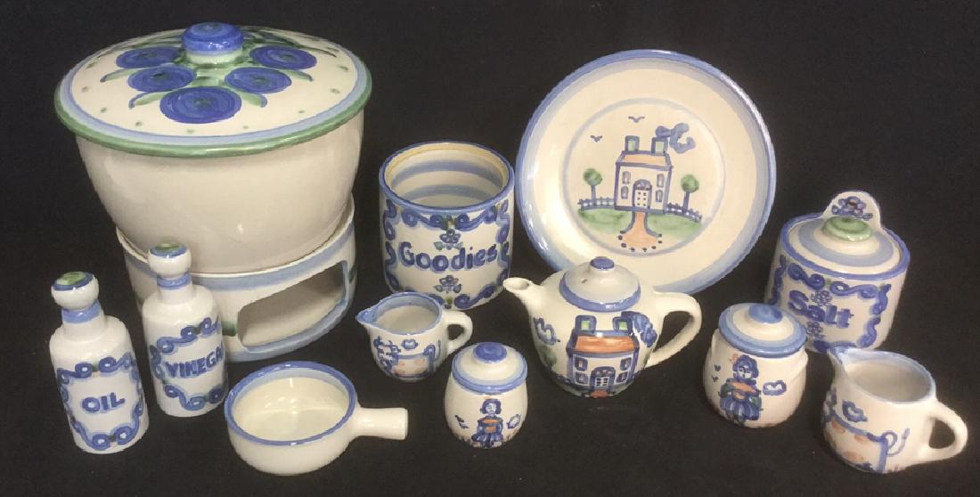 Lot 13 Studio Pottery M. A. Hadley Country Pattern (1 of 14)