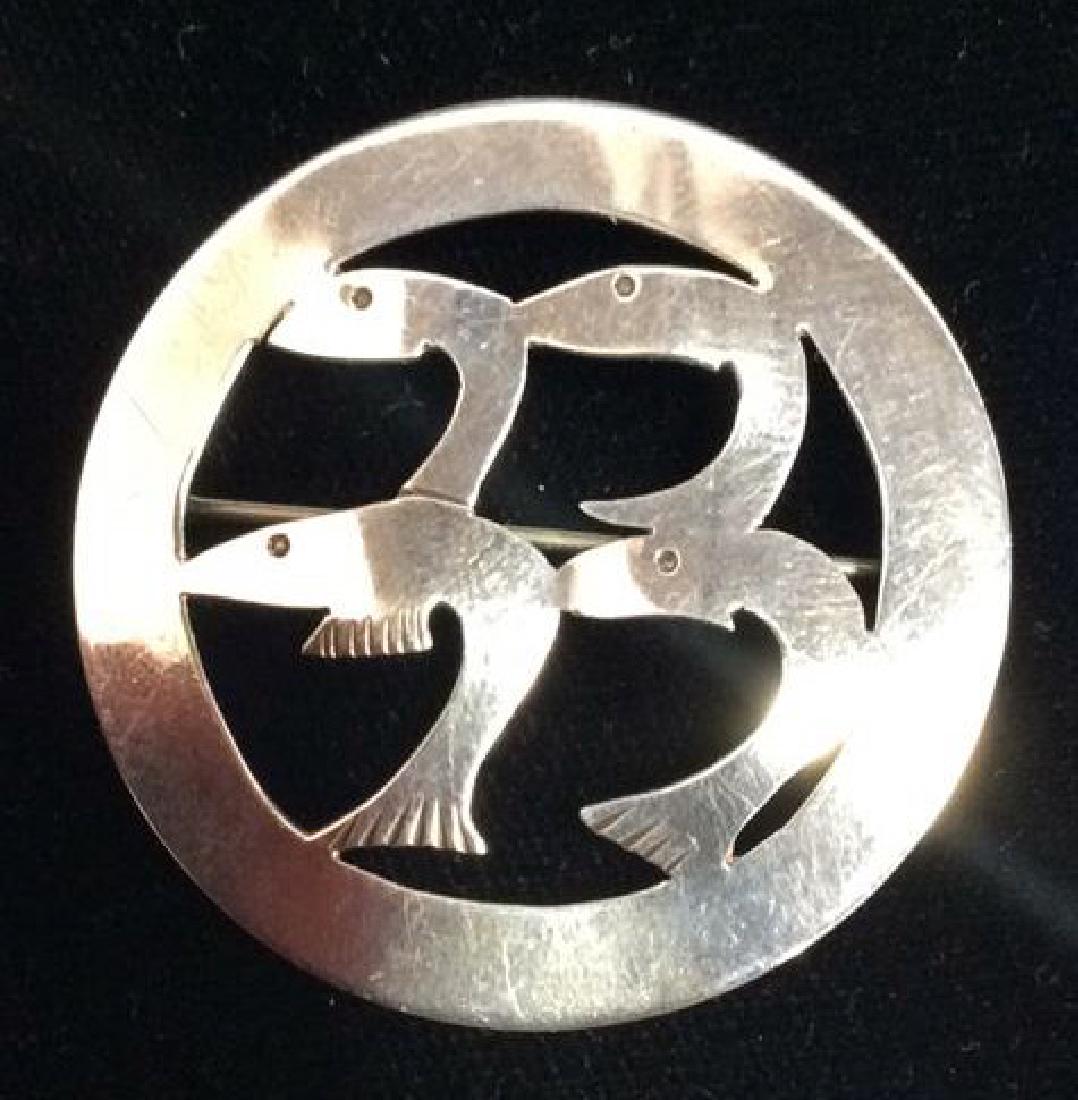 Mid Century Leonore Doskow Sterling Fish Pin (1 of 7)