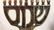 Gold Toned Metal Menorah Judaica - 2