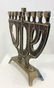 Gold Toned Metal Menorah Judaica - 3