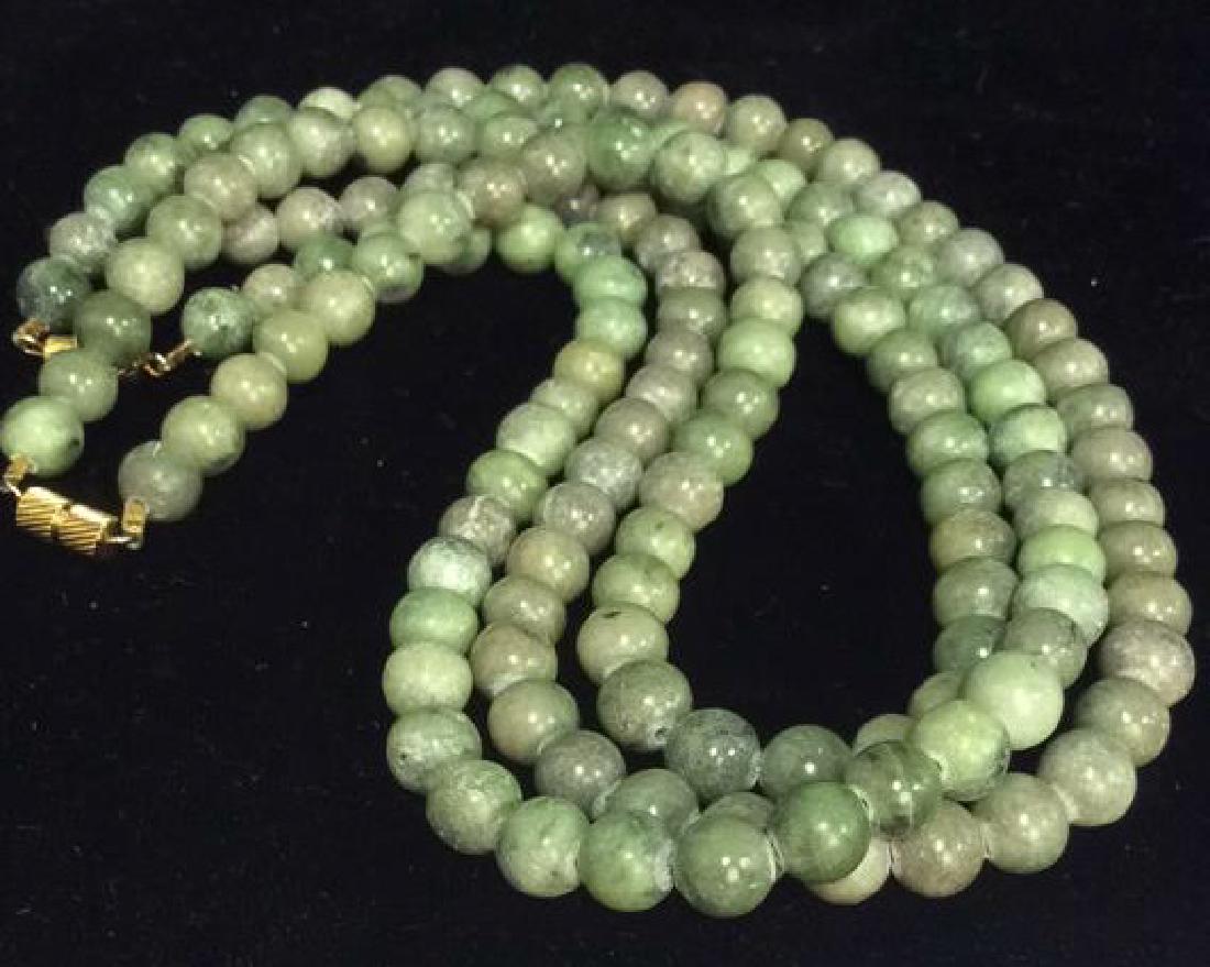 Lot 3 Matching Green Toned Natural Stone Necklaces (1 of 9)