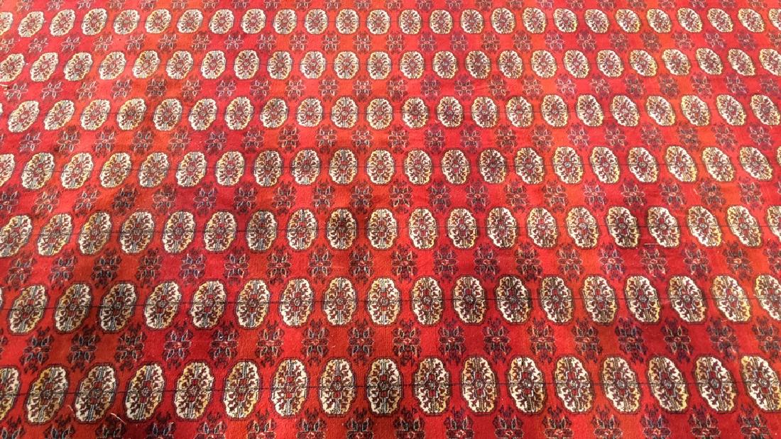 Red Toned Geometric Detailed Wool Rug Carpet (1 of 10)