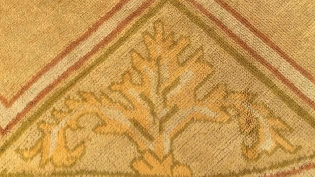 Gold Toned Hand Made Fringed Wool Rug (1 of 10)