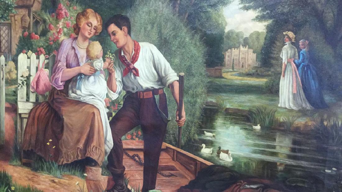 Large Oil Painting Signed A E E 1926 (1 of 12)