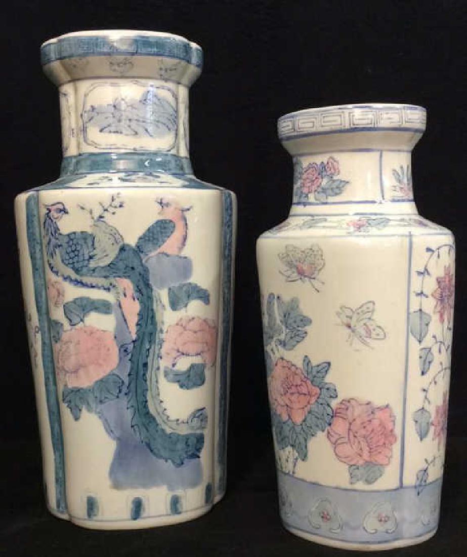 Lot 2 Porcelain Oriental Style Vases (1 of 10)