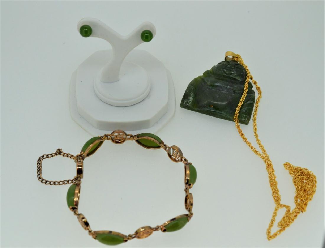Jade Buddha Pendant Necklace with Coordinating Bra (1 of 2)