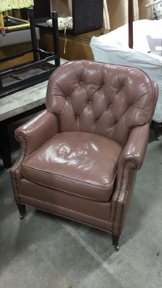 Ethan Allen Leather Club Chair (1 of 9)