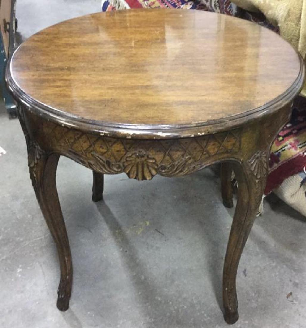 Vintage Circular Side Table With Cabriole Legs (1 of 9)