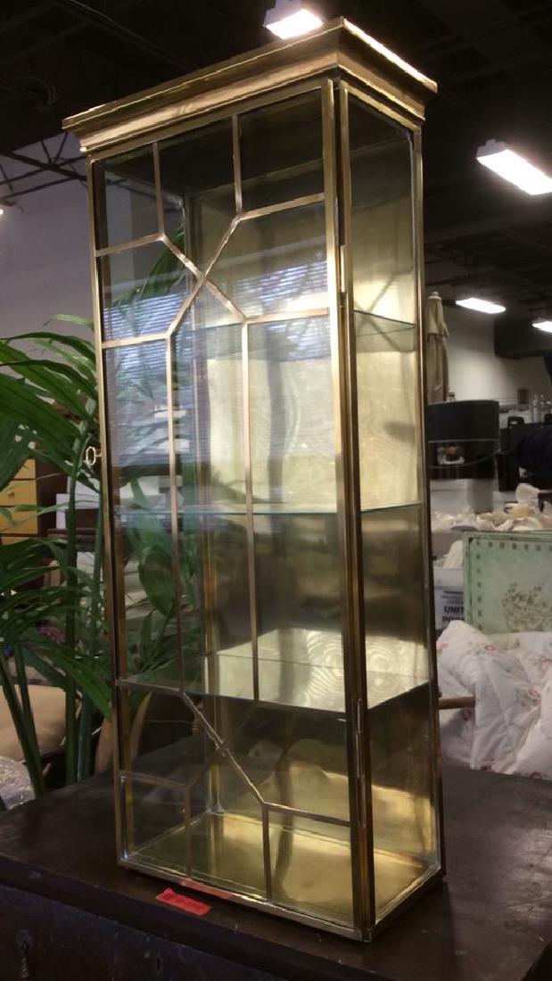 Gold Toned 3 Shelf Display Case DandD Building (1 of 8)