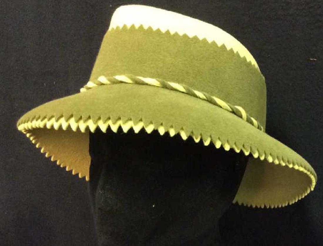 2 Tone Brown Beige Felt Ladies Fashion Hat (1 of 8)